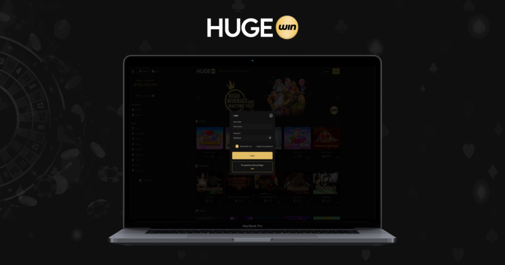 Log in at Hugewin online casino